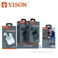 YISON TWS casque sans fil Earbud 5.0 Version